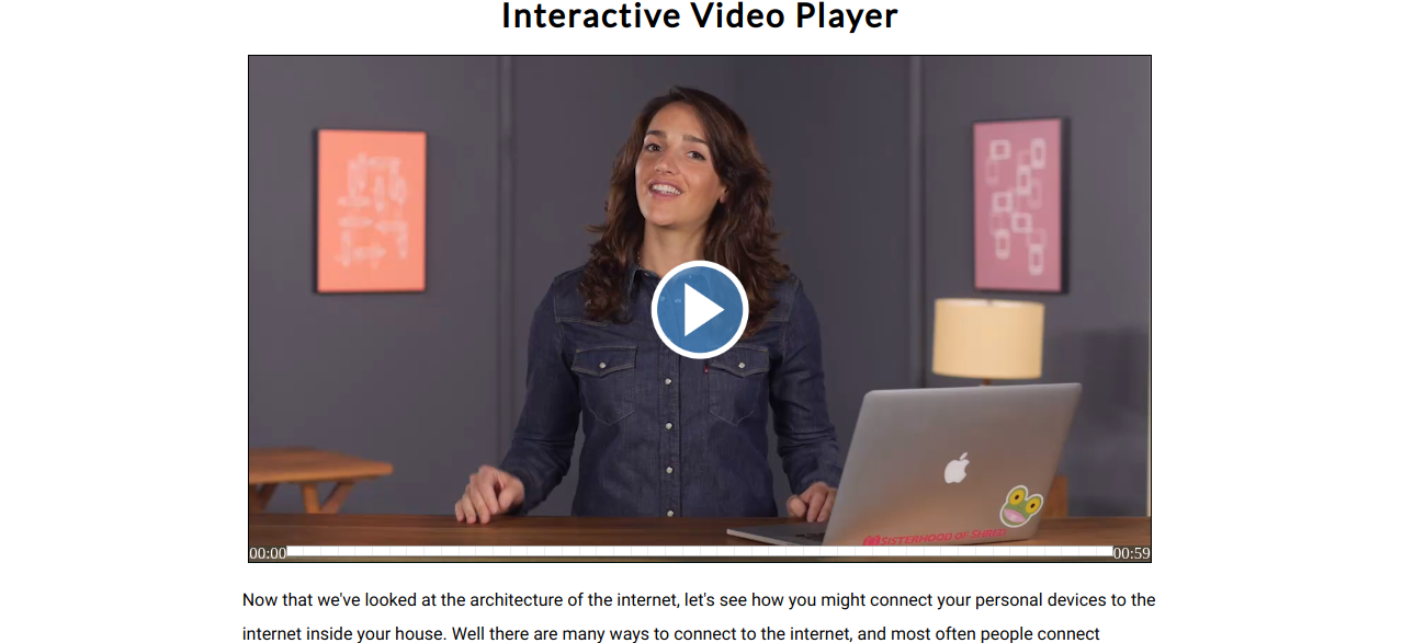 Interactive Video Player Image